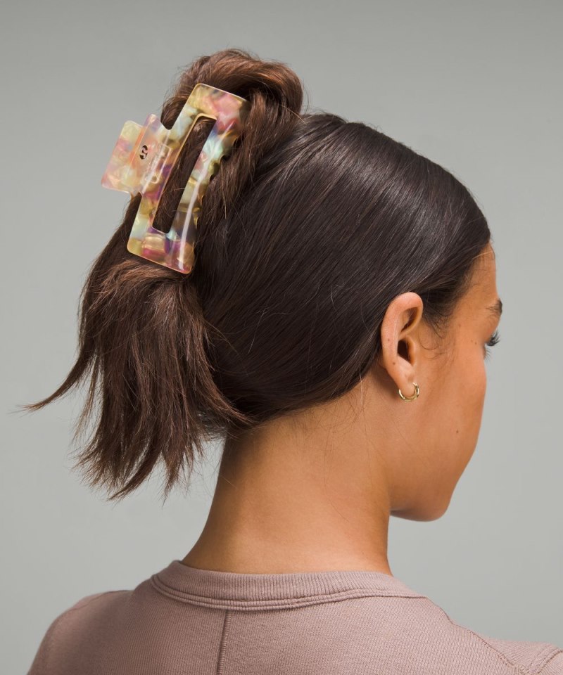 Lululemon Extra Large Claw Hair Clip Melon Sorbet / Finch Yellow Online Outlet Sale