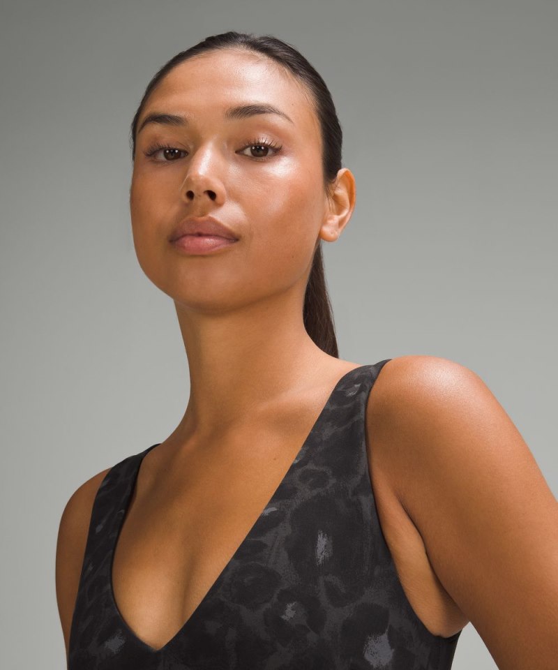 Lululemon lululemon Align™ V-Neck Bra *Light Support, C / D Cup Spray Leopard Black Multi (not available) Online Outlet Sale