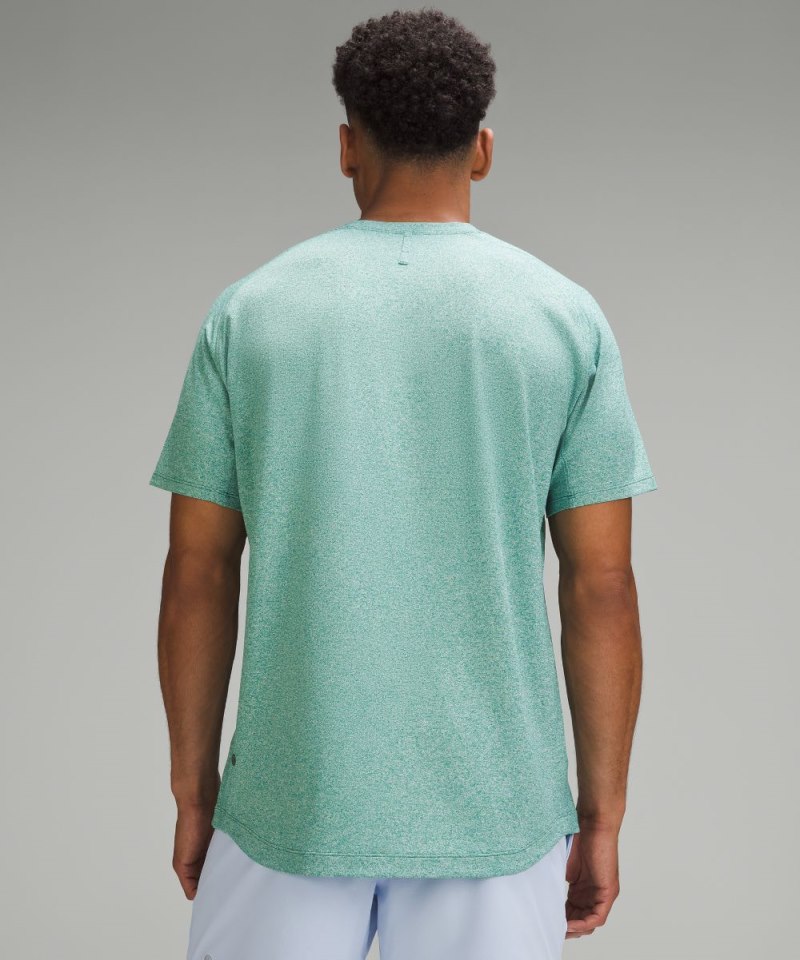 Lululemon License to Train Short-Sleeve Shirt Heathered Cascadia Green Online Outlet Sale