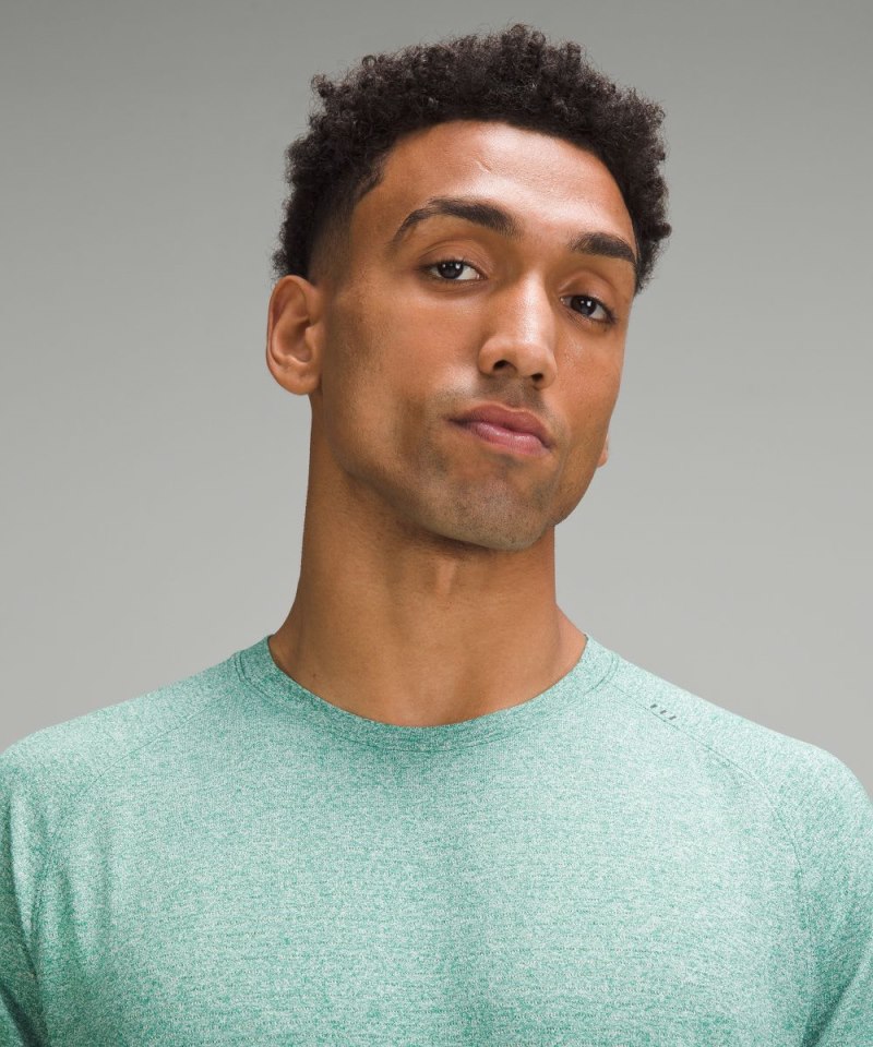 Lululemon License to Train Short-Sleeve Shirt Heathered Cascadia Green Online Outlet Sale