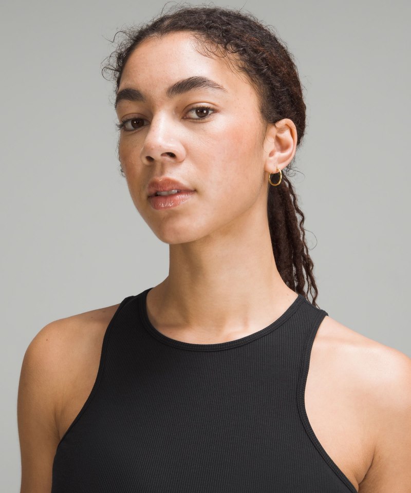 Lululemon Modal Silk Twist-Back Yoga Tank Top Black Online Outlet Sale