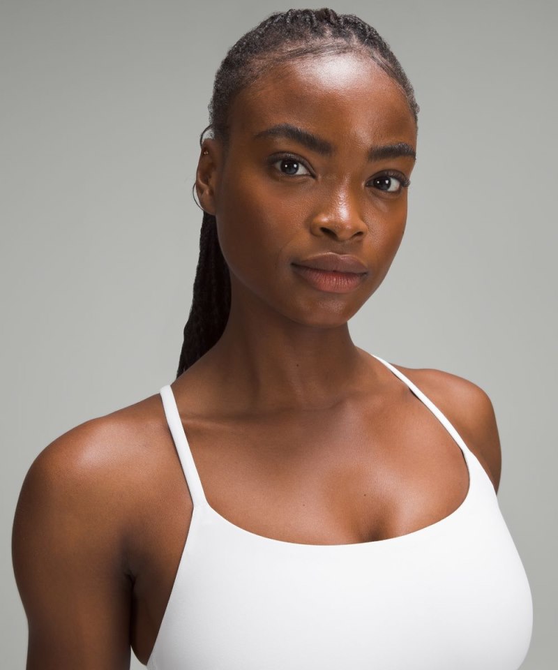 Lululemon Wunder Train Strappy Racer Bra *Light Support, C / D Cup White Online Outlet Sale