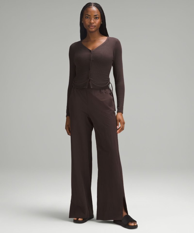 Lululemon Stretch Woven Wide-Leg High-Rise Pant Espresso (not available) Online Outlet Sale