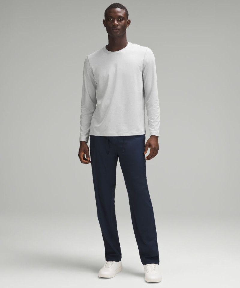 Lululemon Soft Jersey Long-Sleeve Shirt Heathered Vapor / Heathered Silver Drop Online Outlet Sale