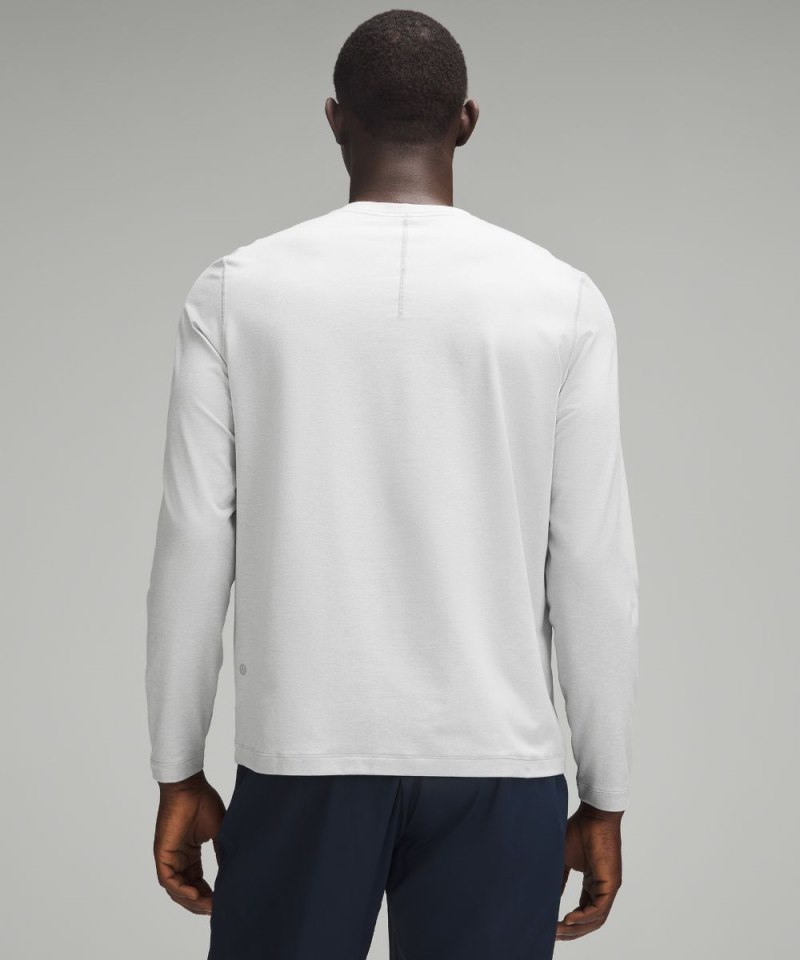 Lululemon Soft Jersey Long-Sleeve Shirt Heathered Vapor / Heathered Silver Drop Online Outlet Sale