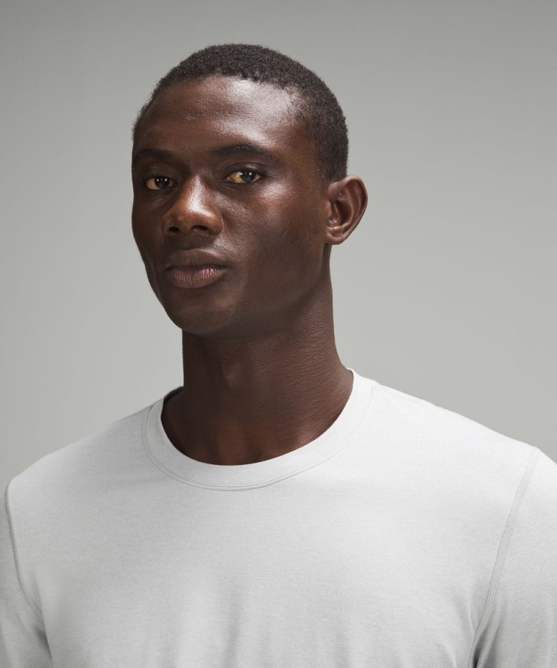 Lululemon Soft Jersey Long-Sleeve Shirt Heathered Vapor / Heathered Silver Drop Online Outlet Sale