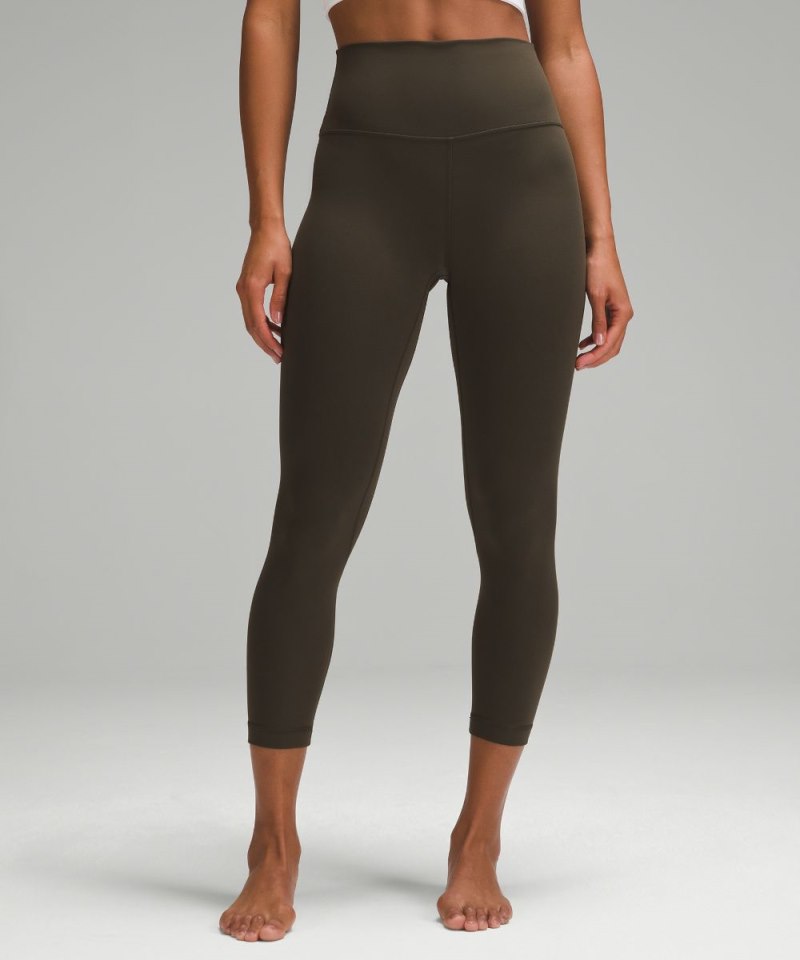 Lululemon lululemon Align™ High-Rise Crop 23" Dark Olive Online Outlet Sale