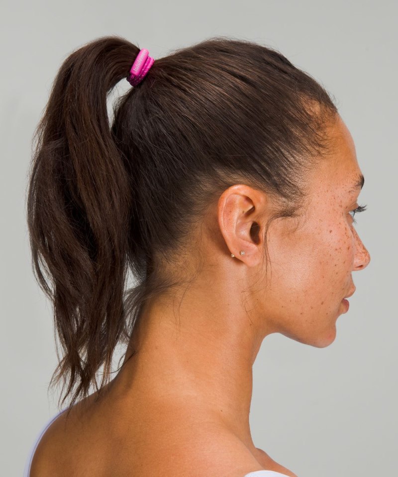 Lululemon Silicone Hair Ties *3 Pack Highlight Yellow / Highlight Orange / Sonic Pink Online Outlet Sale