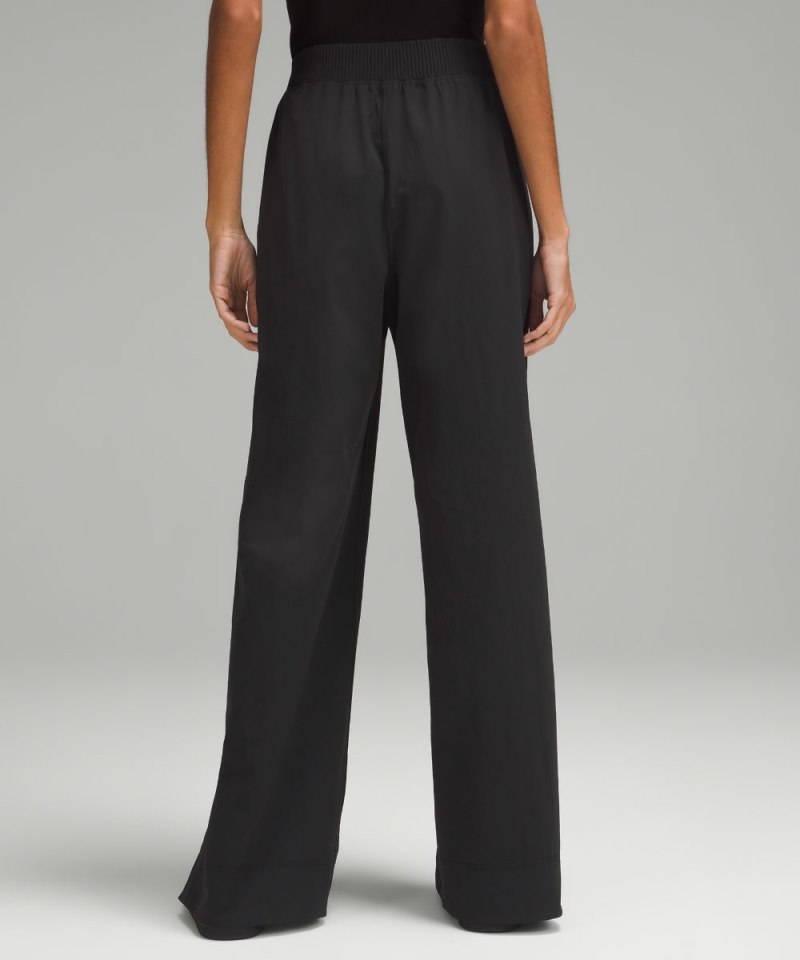 Lululemon Stretch Woven Wide-Leg High-Rise Pant Black Online Outlet Sale