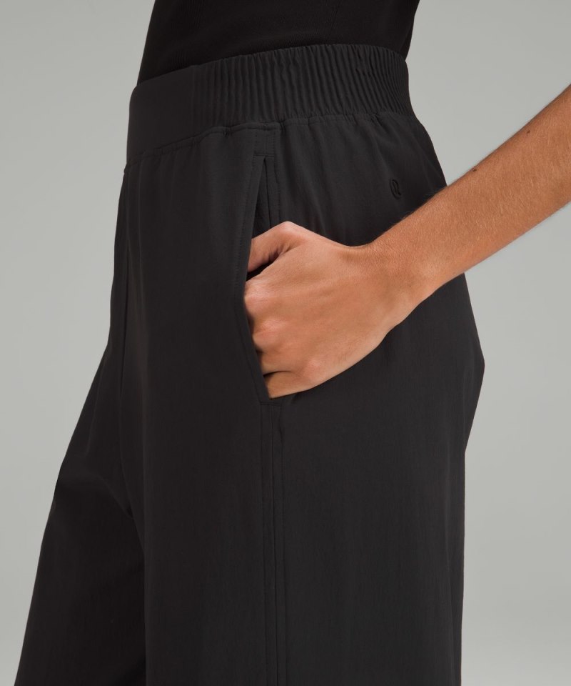 Lululemon Stretch Woven Wide-Leg High-Rise Pant Black Online Outlet Sale