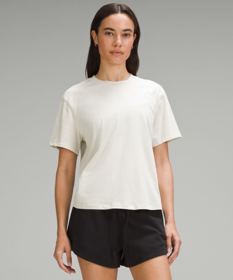Lululemon Relaxed-Fit Cotton Jersey T-Shirt Bone Online Outlet Sale