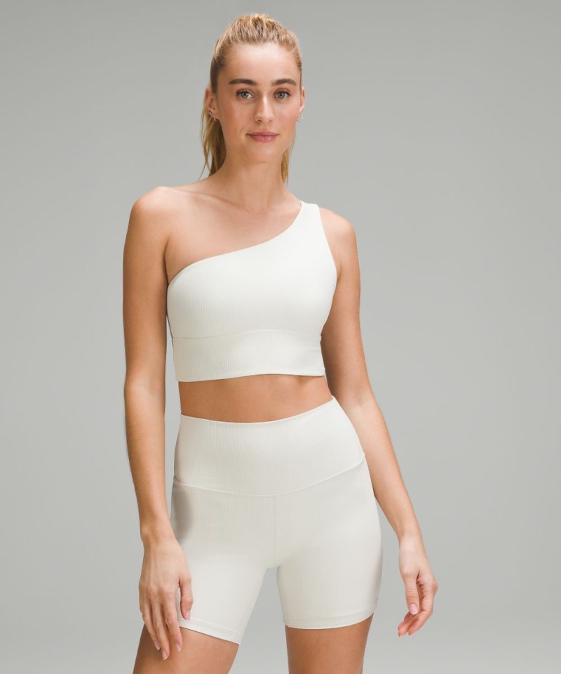 Lululemon lululemon Align™ Asymmetrical Ribbed Bra *Light Support A / B Cup Shine Bone Radiate Transparent Foil Online Outlet Sale