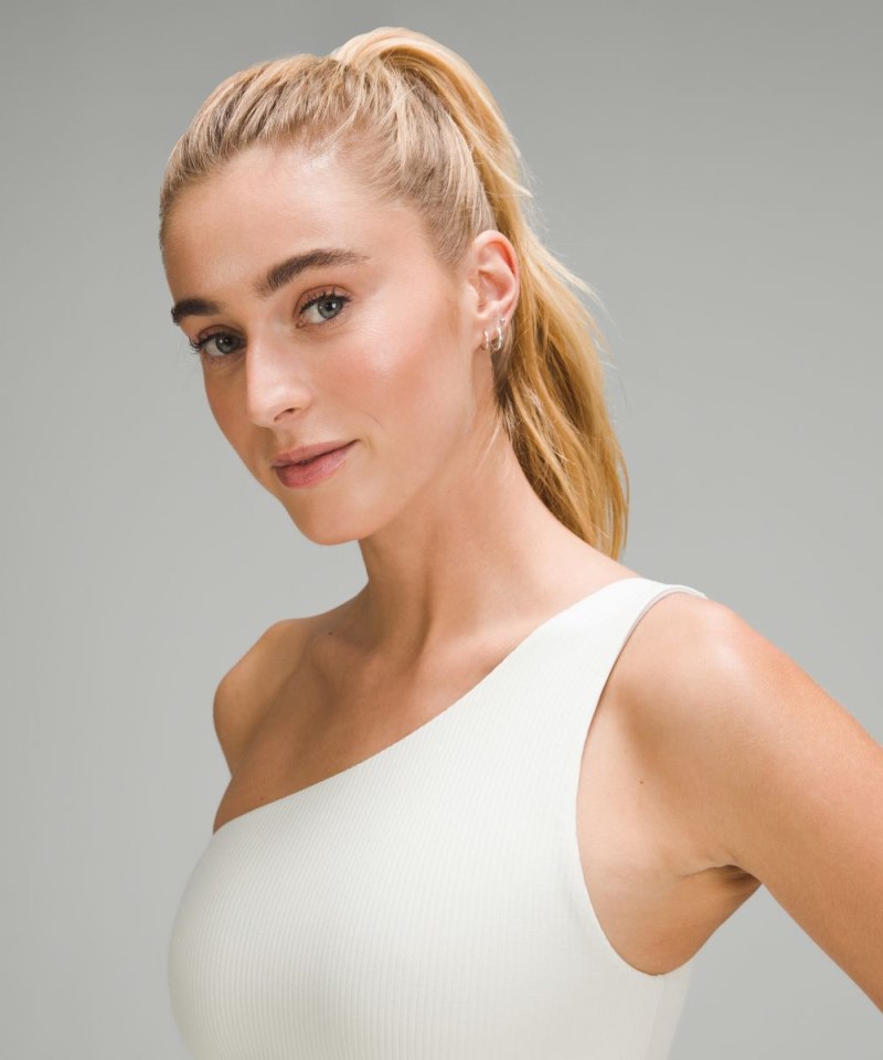 Lululemon lululemon Align™ Asymmetrical Ribbed Bra *Light Support A / B Cup Shine Bone Radiate Transparent Foil Online Outlet Sale