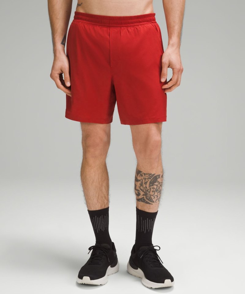 Lululemon Pace Breaker Lined Short 7" Sport Red Online Outlet Sale