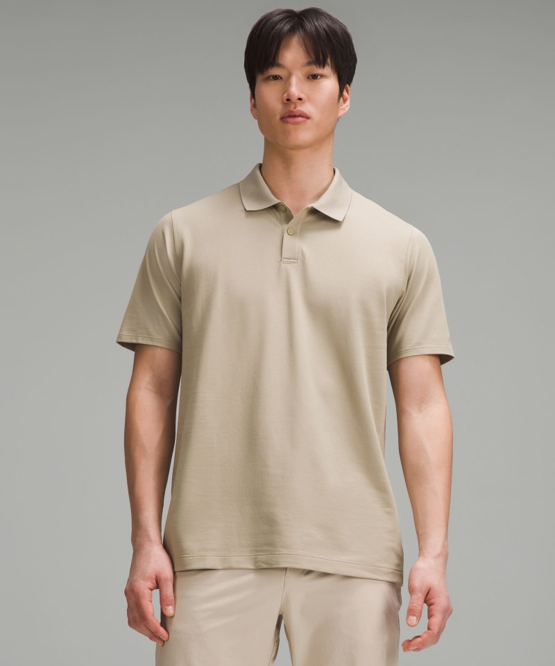 Lululemon Classic-Fit Pique Short-Sleeve Polo Shirt Compass Khaki Online Outlet Sale