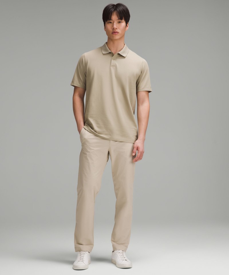 Lululemon Classic-Fit Pique Short-Sleeve Polo Shirt Compass Khaki Online Outlet Sale
