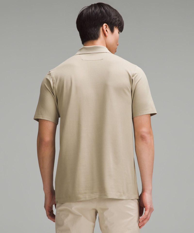 Lululemon Classic-Fit Pique Short-Sleeve Polo Shirt Compass Khaki Online Outlet Sale