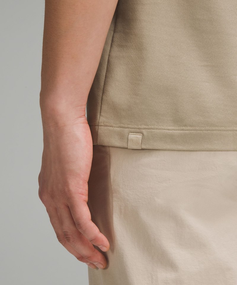 Lululemon Classic-Fit Pique Short-Sleeve Polo Shirt Compass Khaki Online Outlet Sale