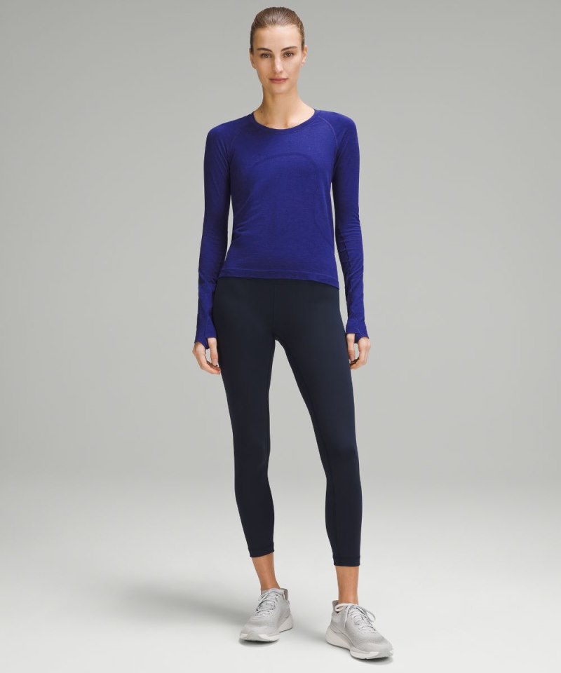 Lululemon Swiftly Tech Long-Sleeve Shirt 2.0 *Waist Length Larkspur / Larkspur Online Outlet Sale