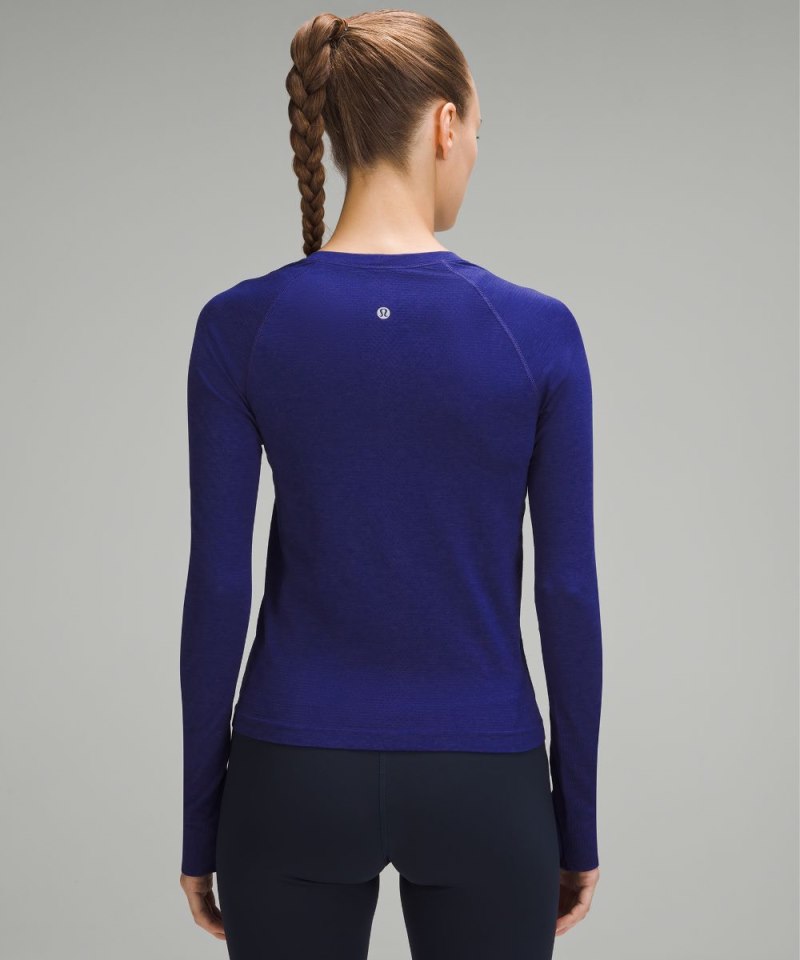 Lululemon Swiftly Tech Long-Sleeve Shirt 2.0 *Waist Length Larkspur / Larkspur Online Outlet Sale