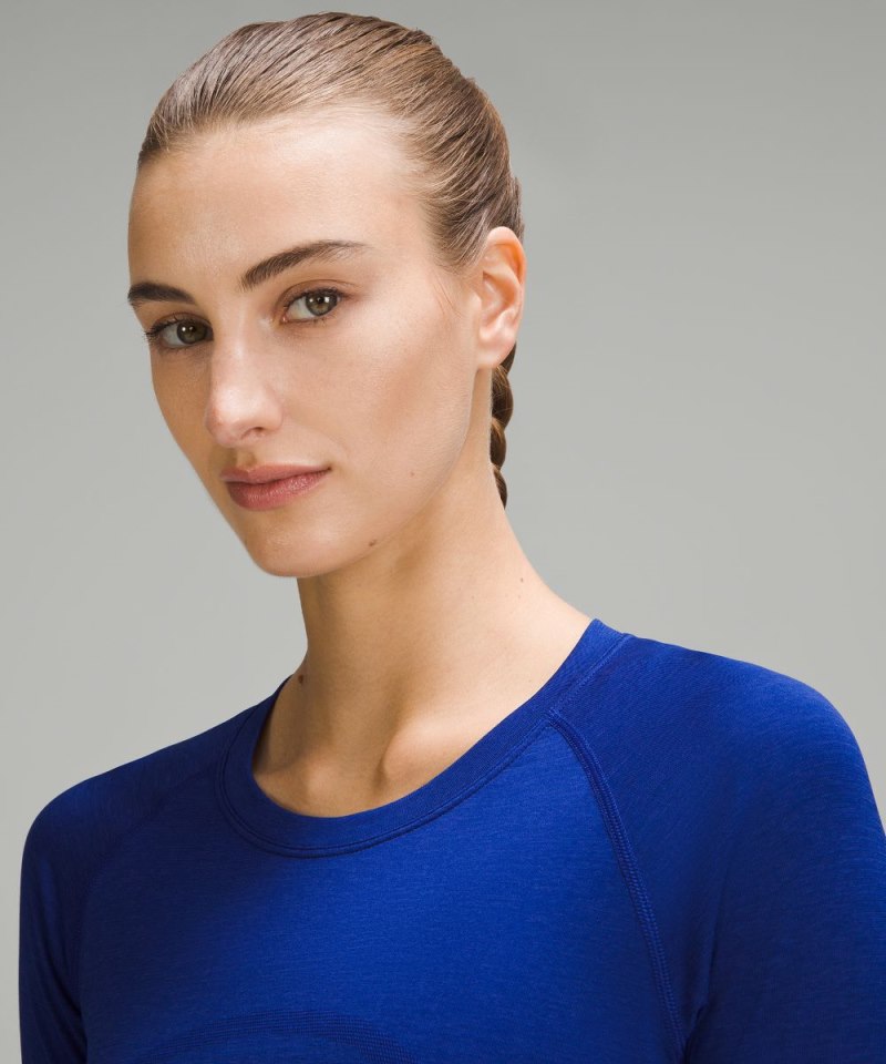 Lululemon Swiftly Tech Long-Sleeve Shirt 2.0 *Waist Length Larkspur / Larkspur Online Outlet Sale