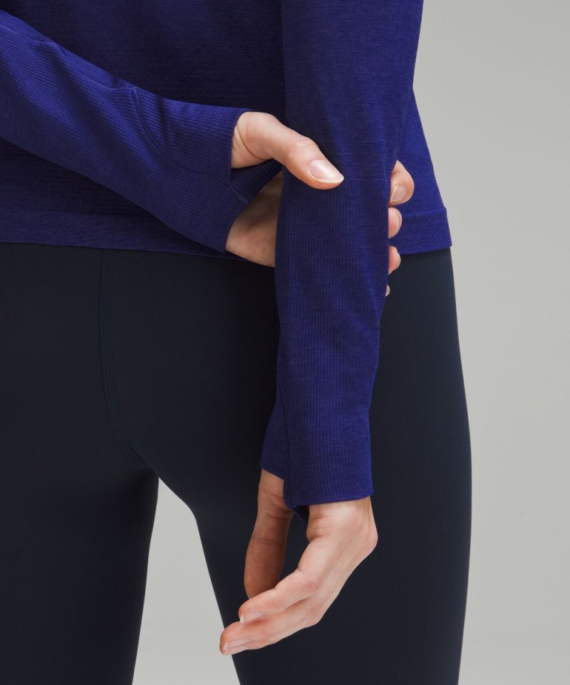 Lululemon Swiftly Tech Long-Sleeve Shirt 2.0 *Waist Length Larkspur / Larkspur Online Outlet Sale