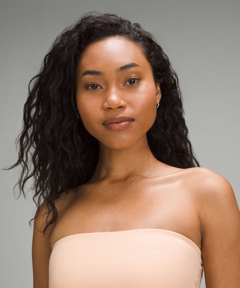 Lululemon Wundermost Ultra-Soft Nulu Tube Top Peach Bellini Online Outlet Sale