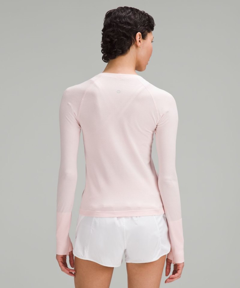 Lululemon Swiftly Tech Long-Sleeve Shirt 2.0 *Race Length Strawberry Milkshake / Strawberry Milkshake (not available) Online Outlet Sale
