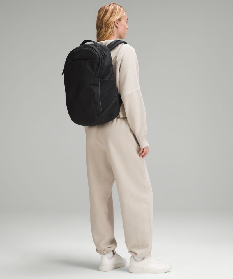 Lululemon Triple-Zip Backpack 28L Black / Traverse Grey Online Outlet Sale
