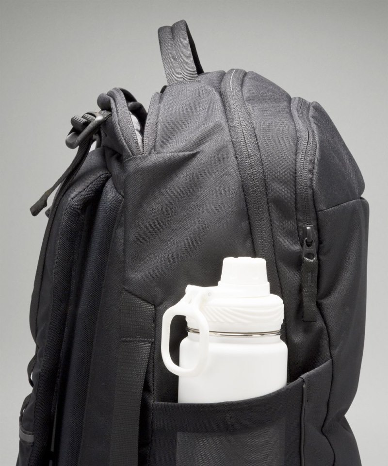 Lululemon Triple-Zip Backpack 28L Black / Traverse Grey Online Outlet Sale