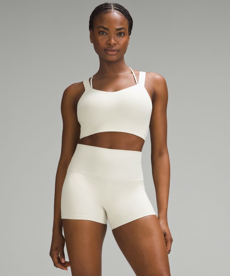 Lululemon Like a Cloud Longline Ribbed Bra *Light Support, D / DD Cups Bone Online Outlet Sale