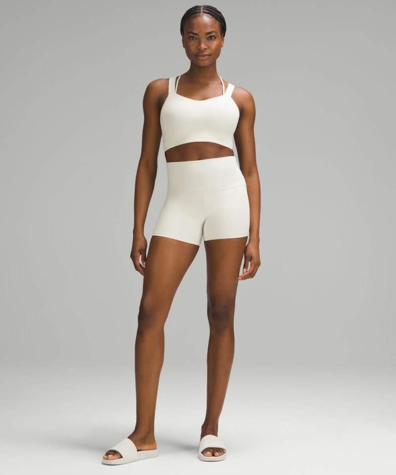 Lululemon Like a Cloud Longline Ribbed Bra *Light Support, D / DD Cups Bone Online Outlet Sale