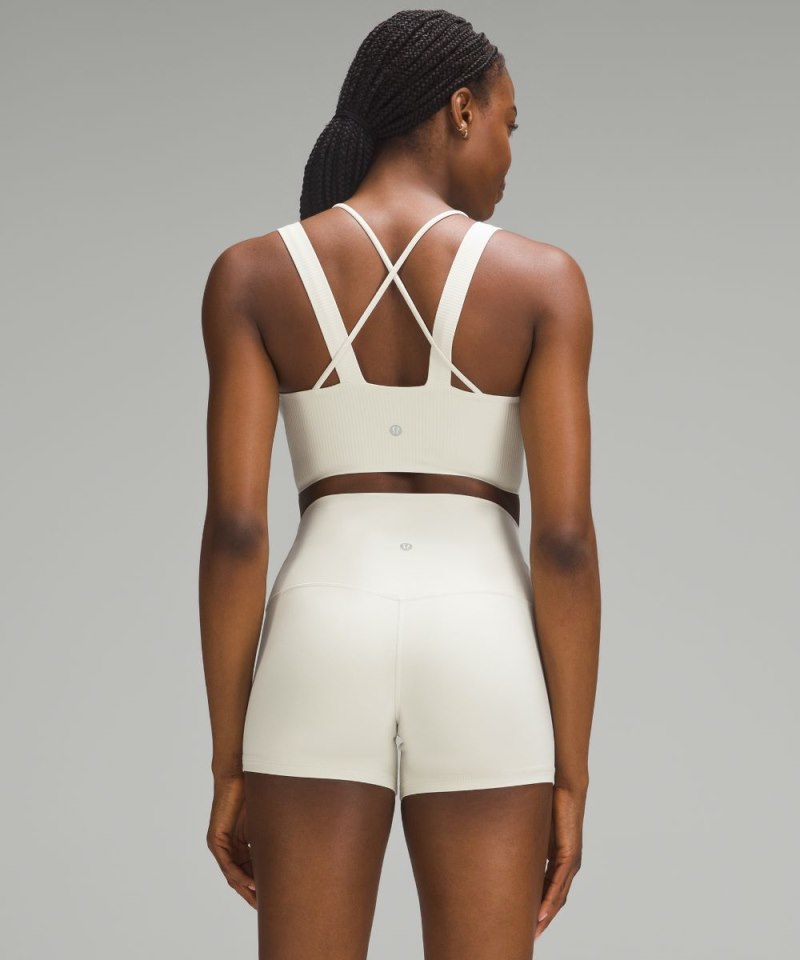 Lululemon Like a Cloud Longline Ribbed Bra *Light Support, D / DD Cups Bone Online Outlet Sale
