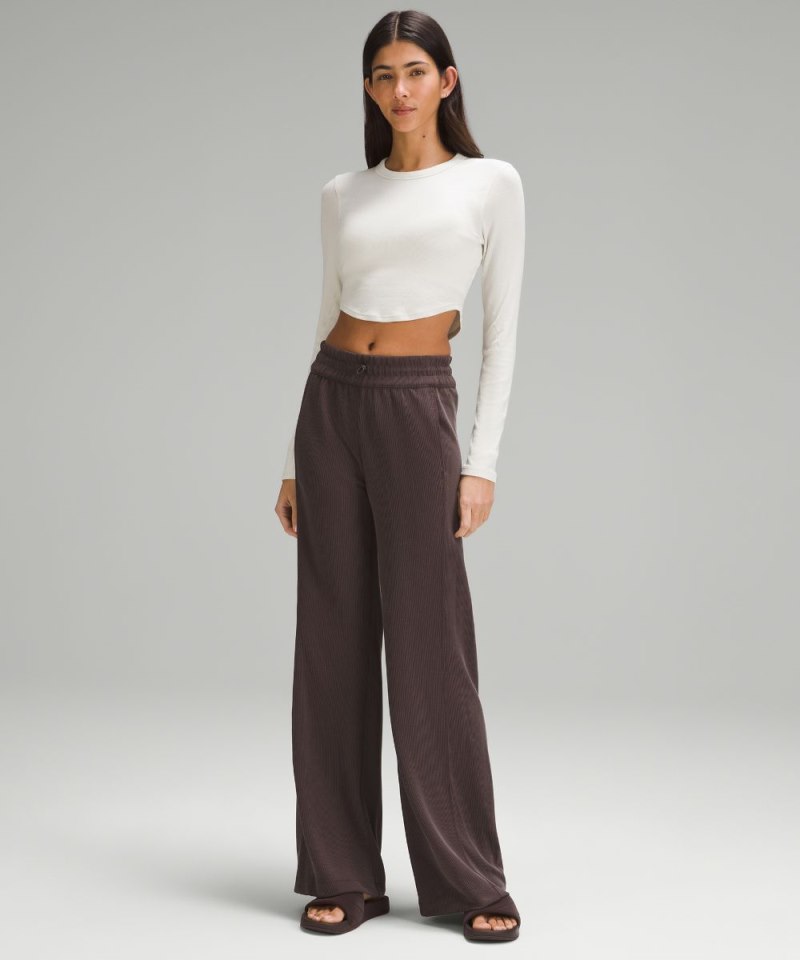 Lululemon Ribbed Softstreme Mid-Rise Pant 32" Espresso (not available) Online Outlet Sale