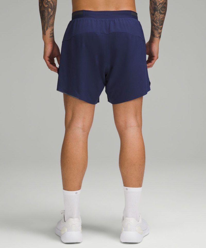 Lululemon Fast and Free Lined Short 6" Night Sea Online Outlet Sale