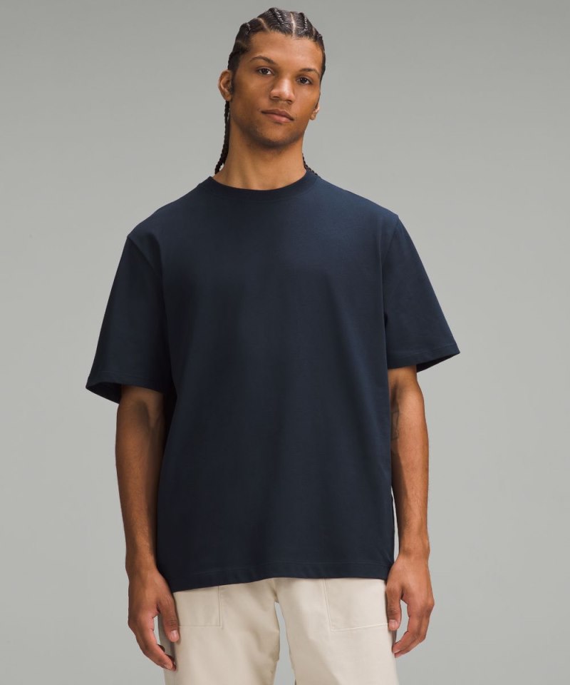 Lululemon Heavyweight Cotton Jersey T-Shirt True Navy Online Outlet Sale