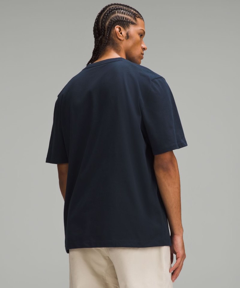 Lululemon Heavyweight Cotton Jersey T-Shirt True Navy Online Outlet Sale
