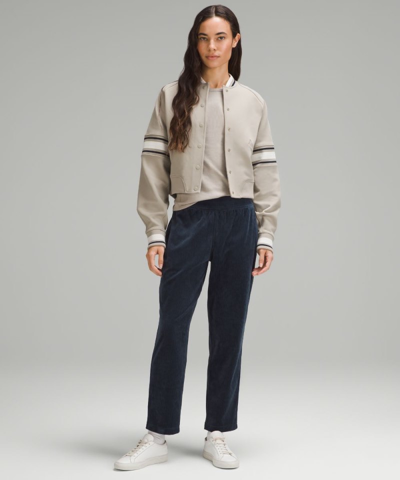 Lululemon Scuba Mid-Rise Straight-Leg Pant 7 / 8 Length Velvet Cord True Navy Online Outlet Sale