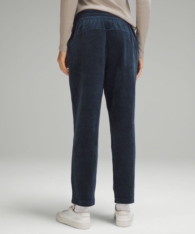 Lululemon Scuba Mid-Rise Straight-Leg Pant 7 / 8 Length Velvet Cord True Navy Online Outlet Sale