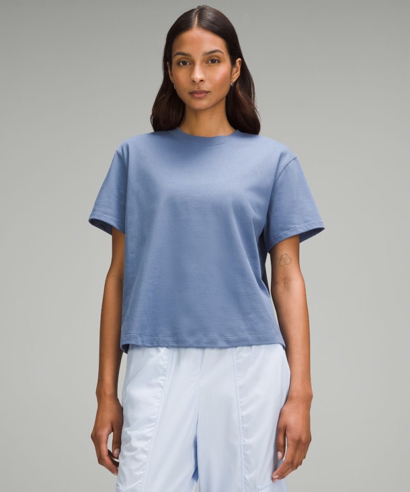 Lululemon Relaxed-Fit Cotton Jersey T-Shirt Oasis Blue Online Outlet Sale