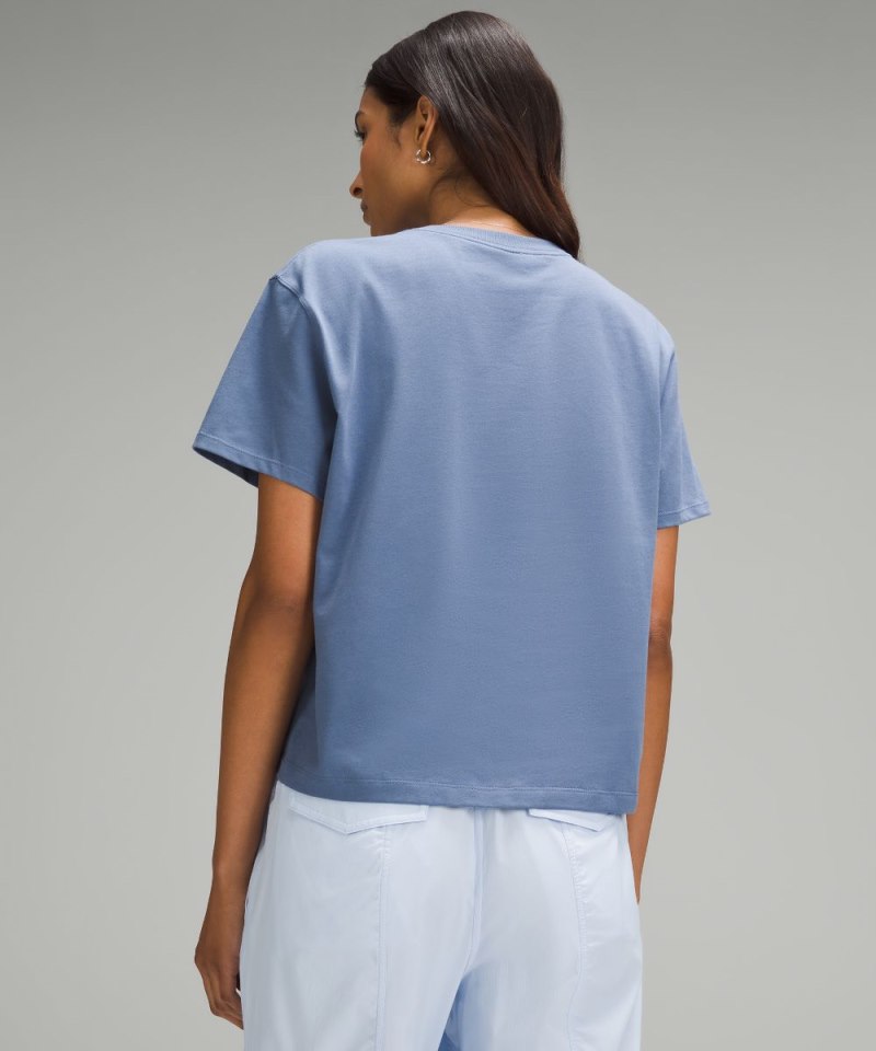 Lululemon Relaxed-Fit Cotton Jersey T-Shirt Oasis Blue Online Outlet Sale
