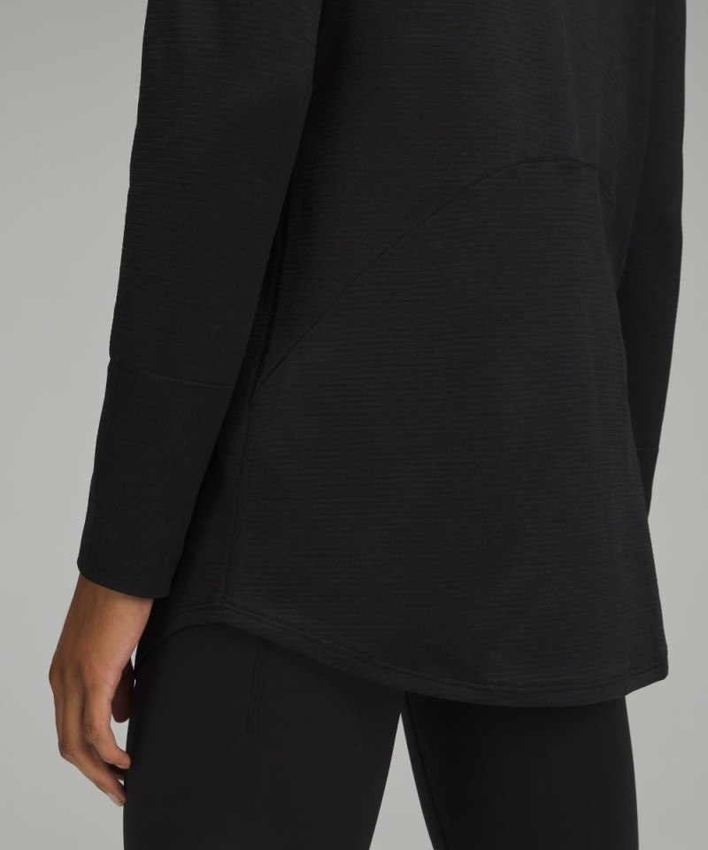 Lululemon Swiftly Relaxed Long-Length Half Zip Black / Black (not available) Online Outlet Sale