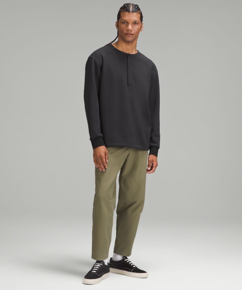 Lululemon Softstreme Oversized-Fit Long-Sleeve Henley Black Online Outlet Sale