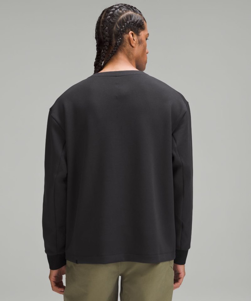 Lululemon Softstreme Oversized-Fit Long-Sleeve Henley Black Online Outlet Sale