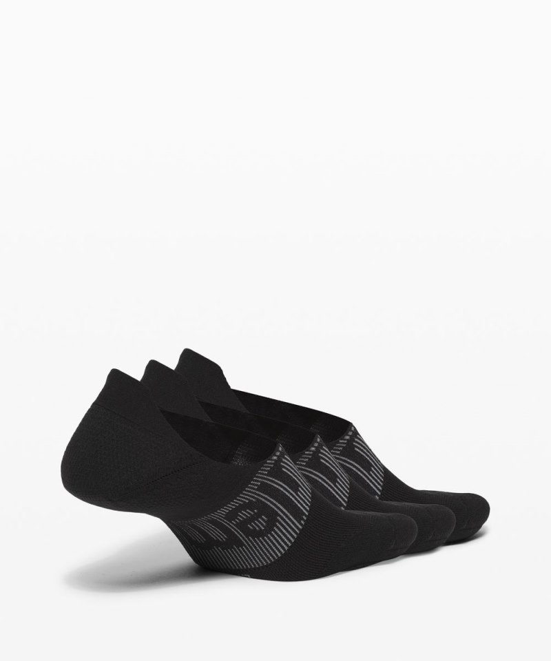 Lululemon Women's Power Stride No-Show Socks with Active Grip *3 Pack Black Online Outlet Sale
