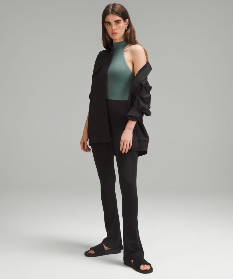 Lululemon Wundermost Ultra-Soft Nulu Mockneck Sleeveless Bodysuit Medium Forest Online Outlet Sale