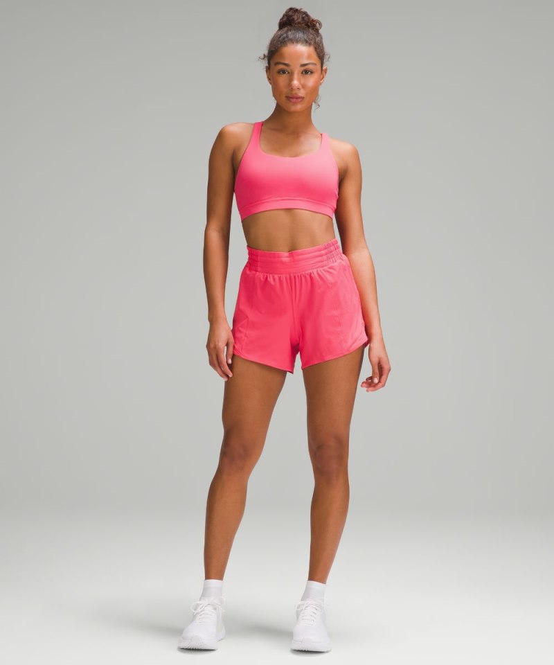 Lululemon Hotty Hot High-Rise Lined Short 4" Glaze Pink Online Outlet Sale