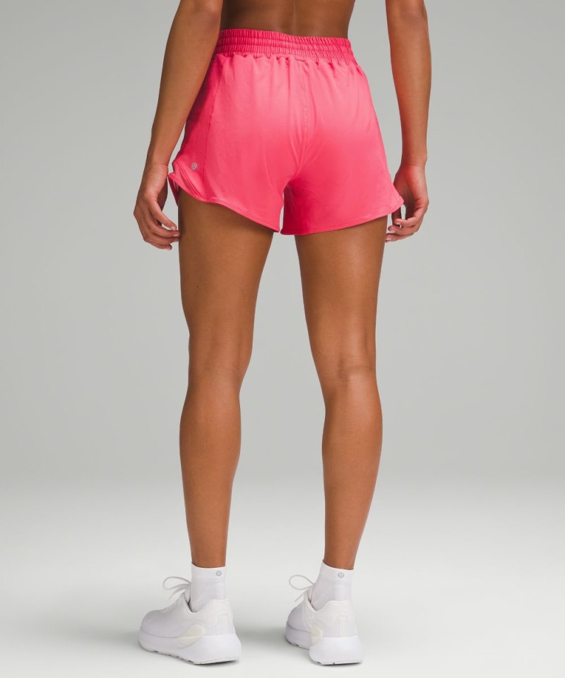 Lululemon Hotty Hot High-Rise Lined Short 4" Glaze Pink Online Outlet Sale