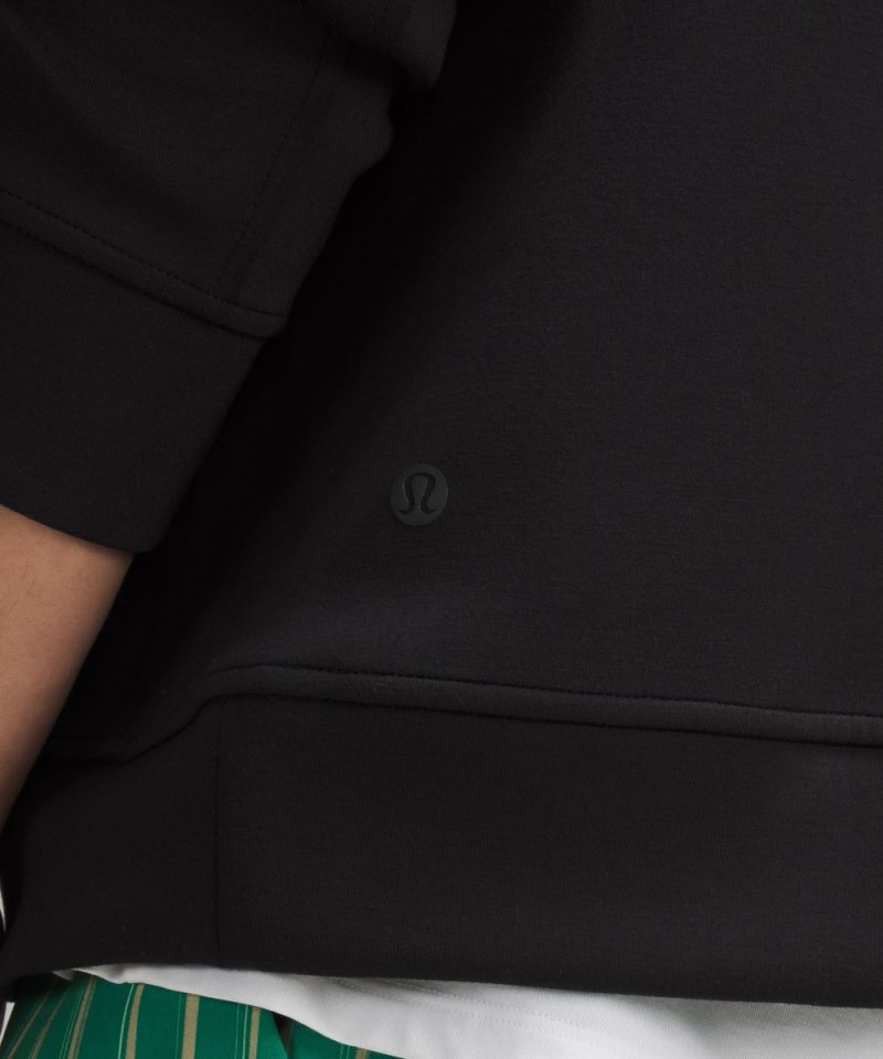 Lululemon Smooth Spacer Classic-Fit Pullover Hoodie Black Online Outlet Sale