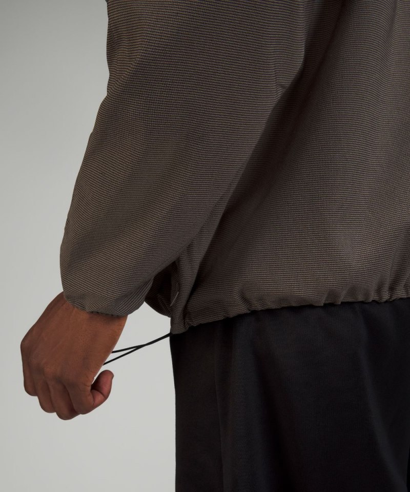 Lululemon lululemon lab Woven Long-Sleeve Henley Nano Check Rover Black Online Outlet Sale